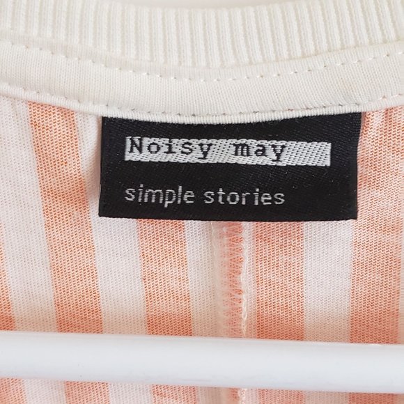 Noisy May - Pop Stripe Peplum Top - Picture 4 of 5